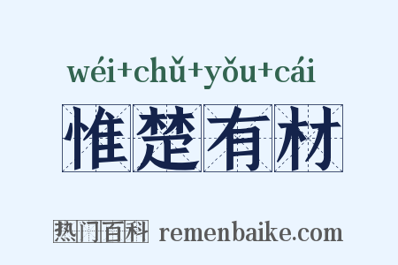 惟楚有材是什么意思的图片